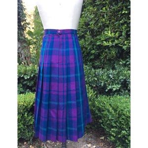 Vintage Pleated Wool Skirt